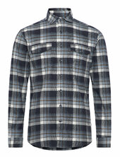 Checked Brushed Shirt L/s Lindbergh Navy