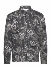Camo Printed Utility Shirt Han Kjøbenhavn Grey