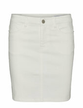 Vmluna Hr Denim Skirt Mix Ga Vero Moda White