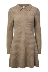 Y.a.s - Kjole - Molly Ls Knit Dress - Ex - Fungi Melange