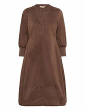 Cuantoinett 3/4 Sleeve Dress Culture Brown
