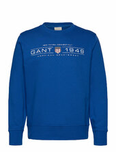 Graphic C-neck Sweat Gant Blue