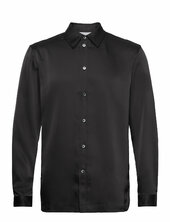 Supper Satin Printed L/s Shirt Han Kjøbenhavn Black