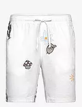 Fig Loose With Embroidery Shorts - Knowledge Cotton Apparel White