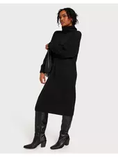 Vero Moda Vmdaniela Ls Cowl Neck Dress Ga Strikkjoler Black