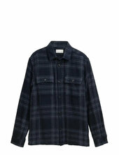 Knit-look Checked Overshirt Tom Tailor Navy