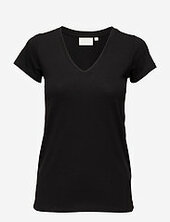 Rena V Tshirt Kntg Inwear Black