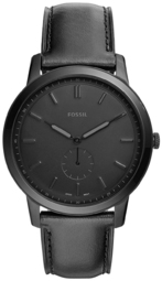 Fossil Herreur Fs5447 Sort/læder Ø44 Mm