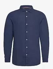 Vacation L/s Linen Shirt Superdry Navy