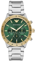 Emporio Armani Herreur Ar11454 Mario Chrono Grøn/stål Ø43 Mm