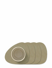 4-set Glass Mat Curve Nupo Lind Dna Brown