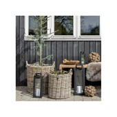 Kurve "indo" Runde M/ Håndtag & Plast - House Nordic - Sæt M/ 2 Stk.