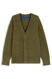 Cardigan I Boucléstrik Med Oversize Fit