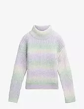 Cropped Knitted Pullover Tom Tailor Purple