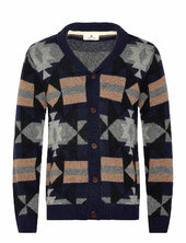 Akskjold Jacquard Cardigan Anerkjendt Black