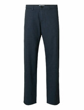 Slh196-straight Miles Brushed Pant Noos Selected Navy