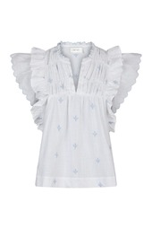 Neo Noir - Top - Jayla Embroidery Top - White