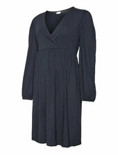 Mlkhloe Alison Tess Ls Jrs Short Dress Mamalicious Navy