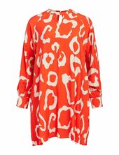 Objjacira L/s Short Dress 126 Object Coral