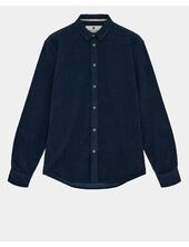 Akleif Solid Cord Shirt Anerkjendt Navy