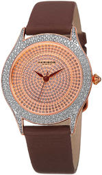 Akribos Xxiv Dameur Ak896br Diamond Rosa Guldfarvet/satin Ø36 Mm