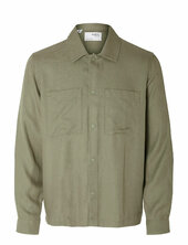 Slh-conrad Overshirt Ls Tencel Selected Green
