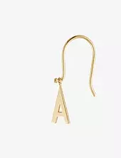 Initial Ear Hanger Design Letters Gold