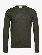 Merino Knit O-neck Lindbergh Green