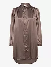 Silk Shirt Dress Rosemunde Brown