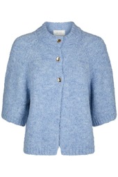 Neo Noir - Cardigan - Benuta Fluffy Knit Cardigan - Dusty Blue (levering I December)