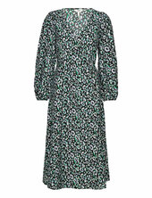 Objleonora L/s Wrap Midi Dress Noos Object Black
