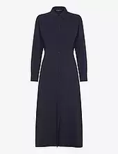 Brina Crepe Button Down Dress French Connection Navy