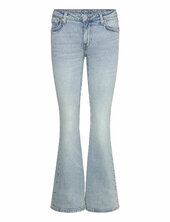 Flame Low Rise Slim Flared Leg Jeans Weekday Blue