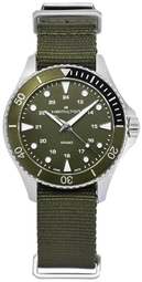 Hamilton Herreur H82241961 Khaki Navy Scuba Grøn/tekstil Ø37 Mm