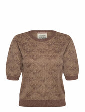 Monogram Jacquard Cropped Pullover Scotch & Soda Brown