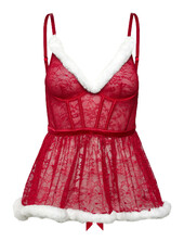Sd Wired Santa Allover Lace Hunkemöller Red