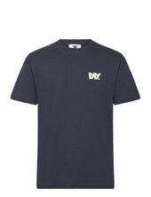 Ace Letter T-shirt Gots Wood Wood Navy