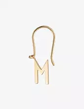 Initial Ear Hanger Design Letters Gold