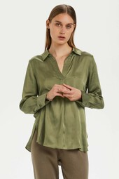 Karen By Simonsen Bountikb Bluse, Farve: Dusky Grøn, Størrelse: 38, Dame