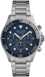 Nautica Herreur Napwpc006 Blå/stål Ø44 Mm