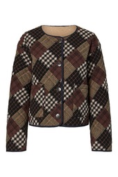 Y.a.s - Jakke - Anari Ls Reversible Quilted Coat - Black W. Incense/sassfras