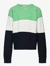 Striped Knit Pullover Tom Tailor Green