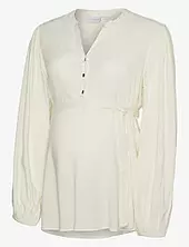Mlmercy Lia L/s Wo Top 2f Noos Mamalicious Cream