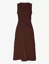 Midi-dress With Decorative Stitching Mango Brown