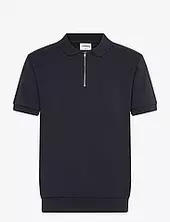 Jersey Pique With. Zip S/s Lindbergh Navy