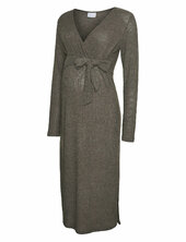 Mlannette Tess Ls Jrs Midi Dress 2f Mamalicious Brown