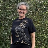 T-shirt "nildasz" Sort M/ Tiger Af Perler - Saint Tropez