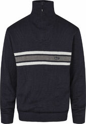 H2o Icon Stripe Wind Knit Striktrøje Unisex Tøj Blå M