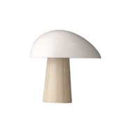 Fritz Hansen Night Owl Bordlampe Røgfarvet Hvid M. Fod I Asketræ