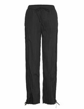 2342 Pleated Poly, Loose Pants W/ Tie Stine Goya Black